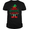 ELF Santas Favorite Caregiver Merry Christmas shirt