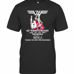 Eddie Van Halen 65Th Anniversary 1955 2020 Thank For The Memories Signatures T-Shirt