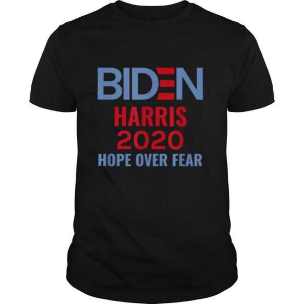 Elect Joe Biden Kamala Harris 2020 Hope Over Fear T Shirt