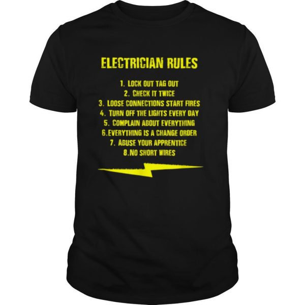 Electrician Rules Journeyman shirt