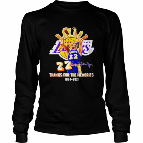 Elgin Baylor Los Angeles Lakers thanks for the memories 1934-2021 signature shirt