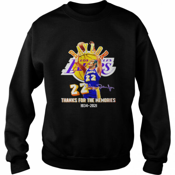 Elgin Baylor Los Angeles Lakers thanks for the memories 1934-2021 signature shirt