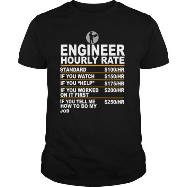 Engineer Hourly Rate Labor Rates Christmas shirt