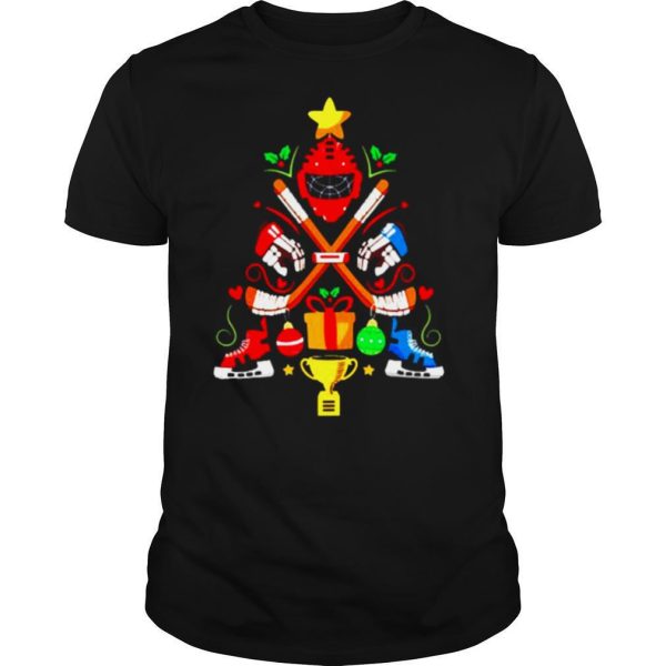 Equipped Hockey Christmas tree shirt