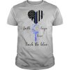 Faith hope love back the blue heart flower American shirt