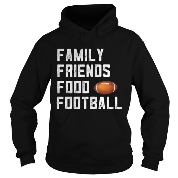 Family friends food and football shirt