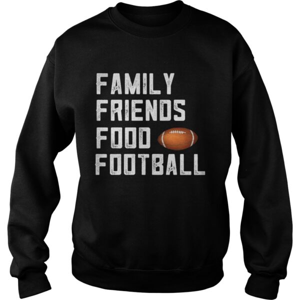 Family friends food and football shirt