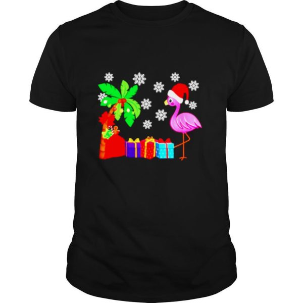 Flamingo Santa Christmas shirt