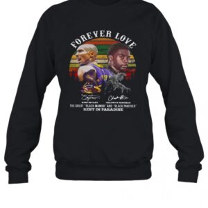 Forever Love Kobe Bryant Chadwick Boseman Signatures The Great Black Mamba And Black Panther Rest In Paradise Vintage T-Shirt