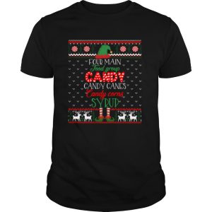 Four Main Food Groups Elf Buddy Christmas Pajama Ugly shirt