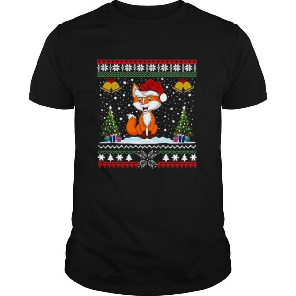 Foxes Animal Lover Xmas Gift Ugly Fox Christmas shirt