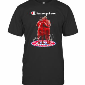 Franck Ribery And Arjen Robben Champion Bayern Munich Signature T-Shirt