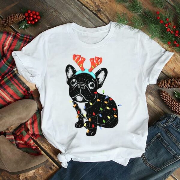 French Bulldog Christmas light shirt