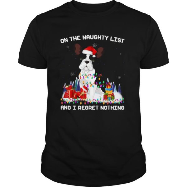 French Bulldog Dog Naughty Christmas Reindeer Dog shirt