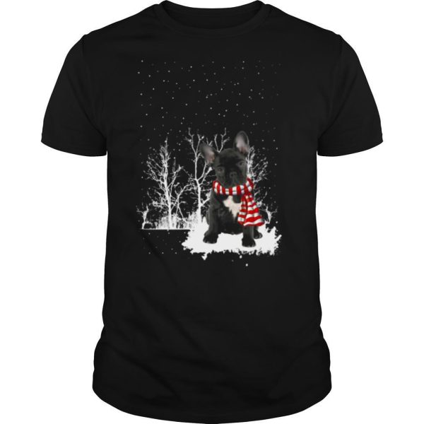 French Bulldog Snow Scarf Christmas shirt