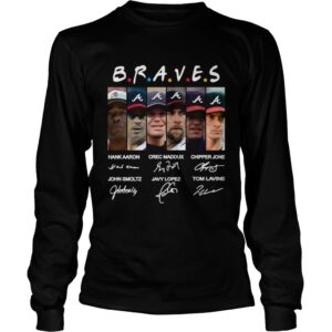 Friends Atlanta Braves team signature shirt 1 Friends Atlanta Braves team signature shirt 2