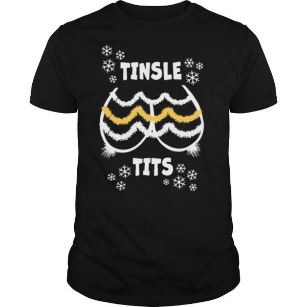 Funny tinsel tits christmas shirt