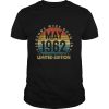 Gift 59 Years Old Legends May 1962 59th Birthday Gifts T Shirt