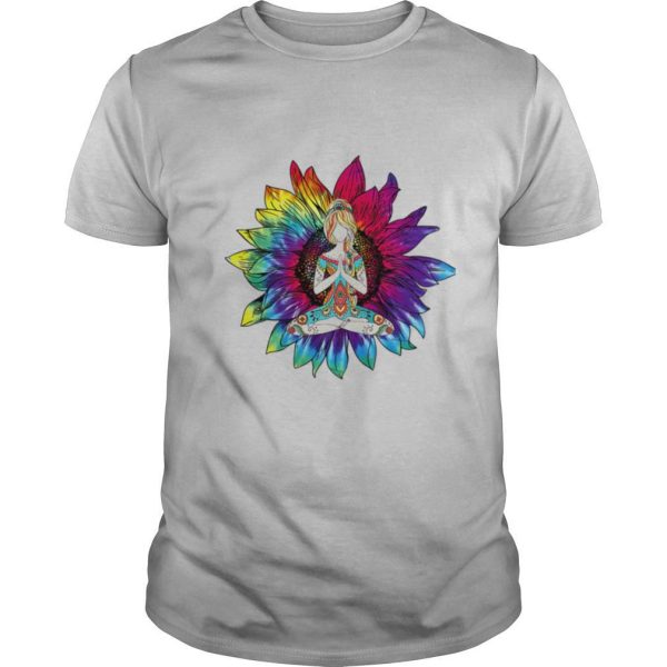 Girl Meditate Flower Color shirt