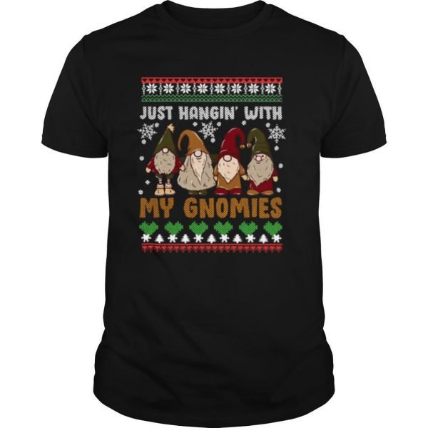 Gnome Lover Just Hangin With My Gnomies Adorable Ugly Christmas shirt