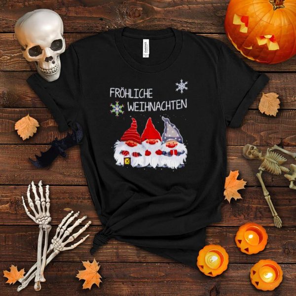 Gnome Merry Christmas Frohliche Weihnachten shirt