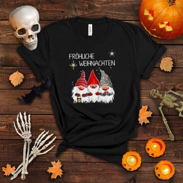 Gnomes Frohliche Weihnachten Christmas Shirt