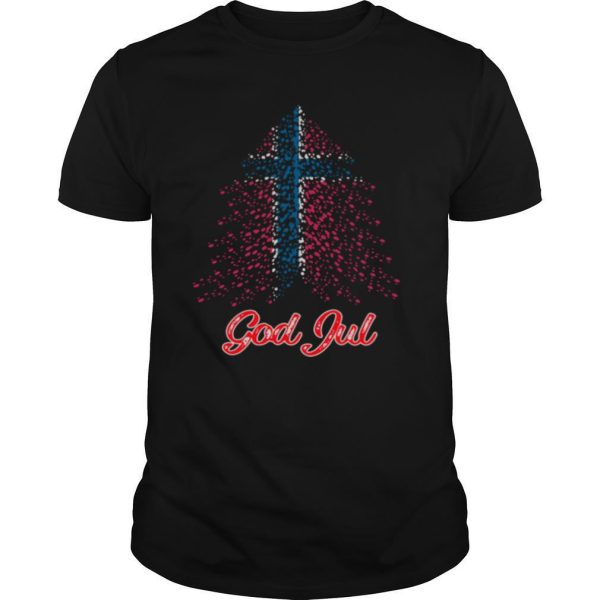 God full Norwegian Christmas tree shirt