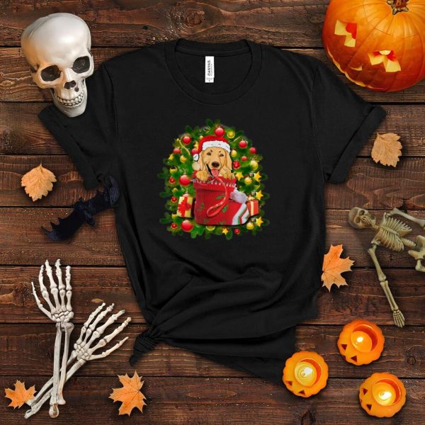 Golden Labrador Retriever Stocking Christmas T Shirt