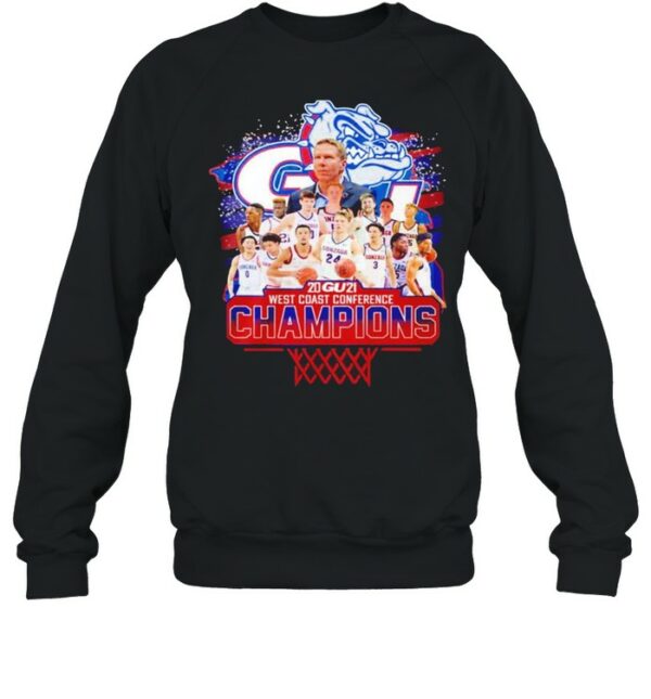 Gonzaga Bulldogs 2021 West Coast Conference Champions shirt