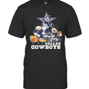 Goofy Donald Duck And Mickey Mouse Dallas Cowboys Football T-Shirt