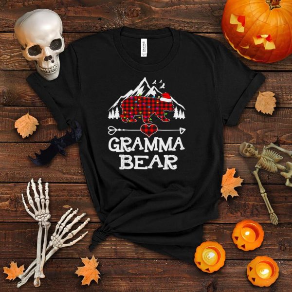 Gramma Bear Christmas Pajama Red Plaid Buffalo Family Shirt