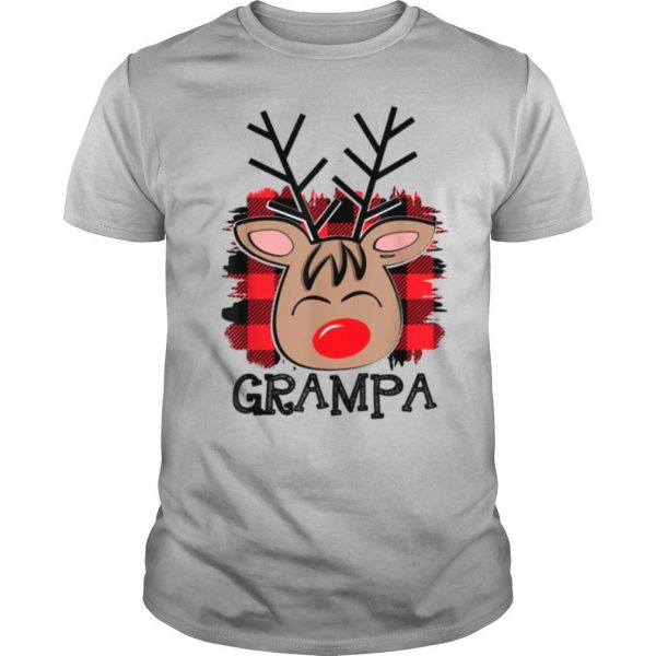 Grampa Reindeer Red Plaid Christmas Pajama Family shirt