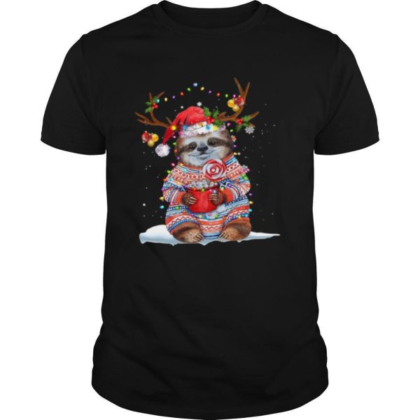 Grateful Sloth Reinder Light Christmas shirt