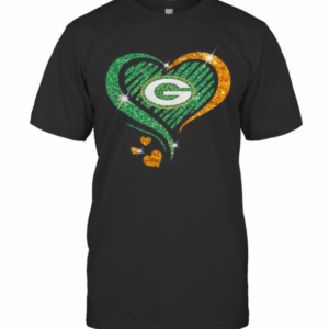 Green Bay Packers Diamond Heart T-Shirt
