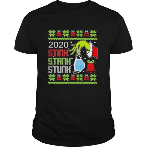 Grinch 2020 stink stank stunk mask ugly christmas shirt