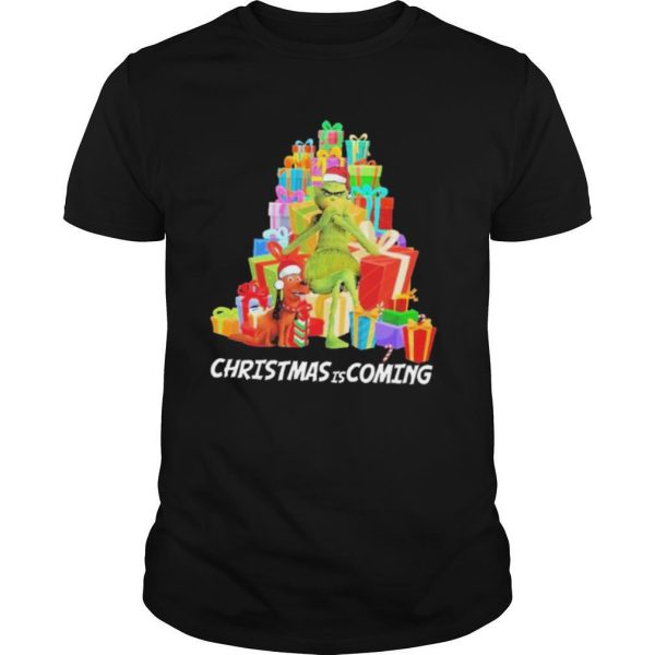 Grinch And Dog Christmas Are Coming Christmas Gift shirt