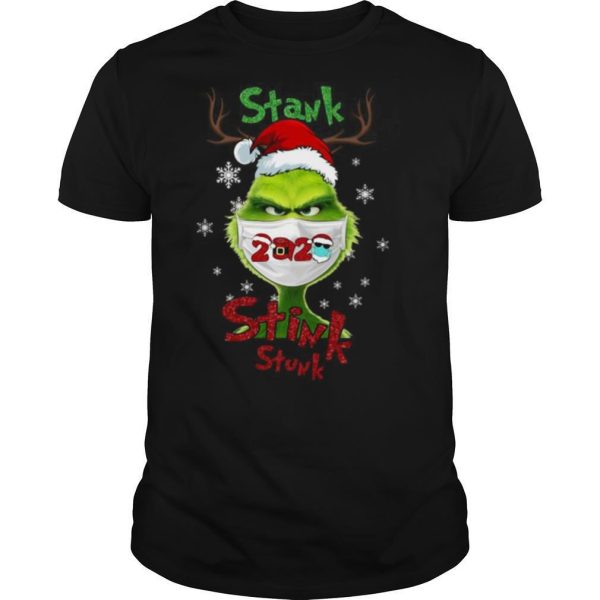 Grinch Face Mask Stank Stink Stunk Christmas shirt