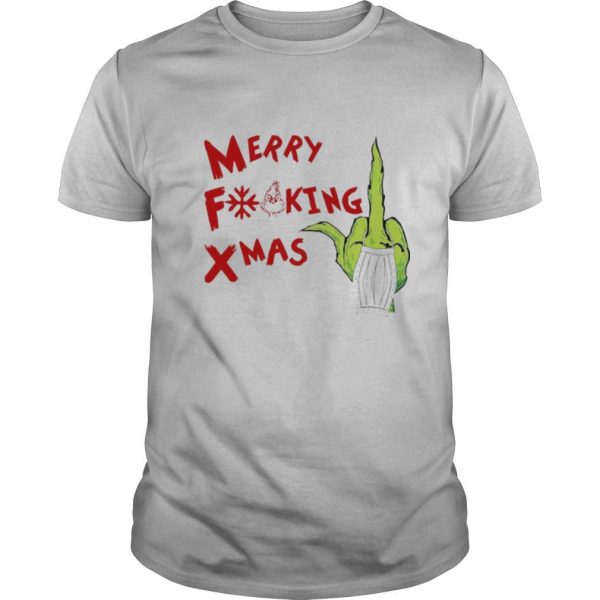 Grinch Hand Merry Fucking Xmas Christmas shirt