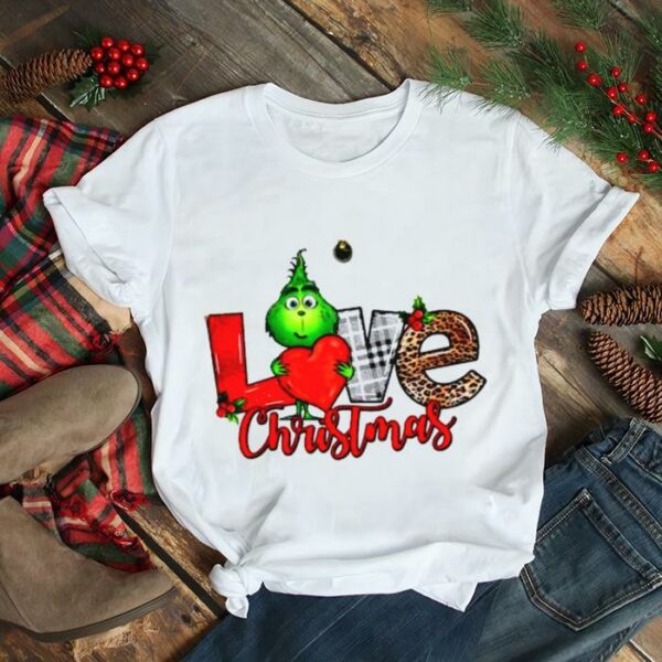 Grinch hug heart loves 2022 Christmas sweater