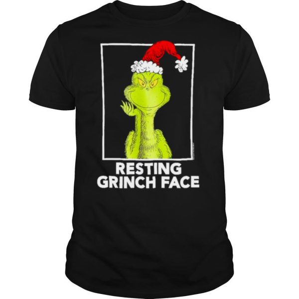 Grinch santa resting Grinch face shirt