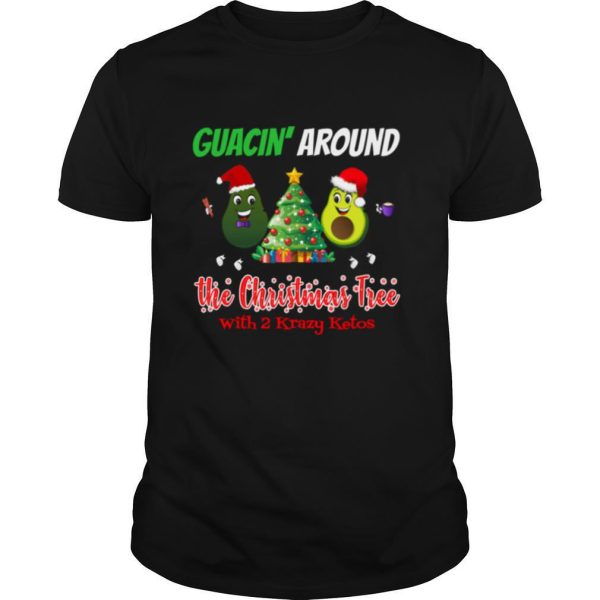 Guacin around the Christmas tree with 2KK shirt