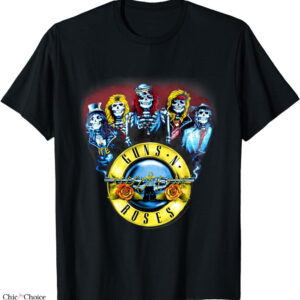 Guns And Roses T-shirt Animation Skull