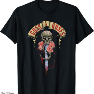 Guns And Roses T-shirt Skull Head Sword