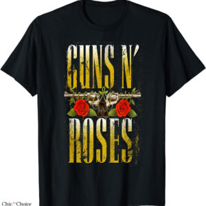 Guns And Roses T-shirt Text Style