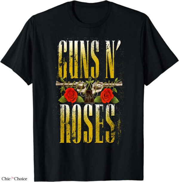 Guns And Roses T-shirt Text Style