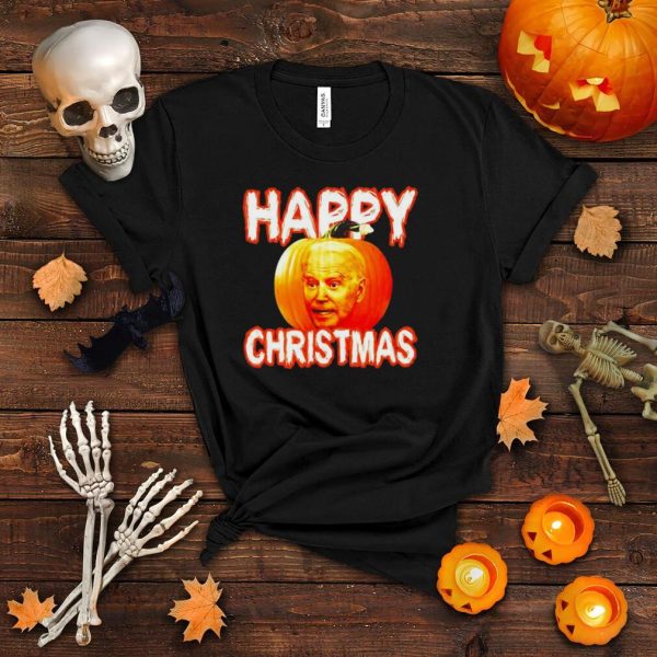 Halloween Joe Biden Pumpkin Happy Christmas T shirt