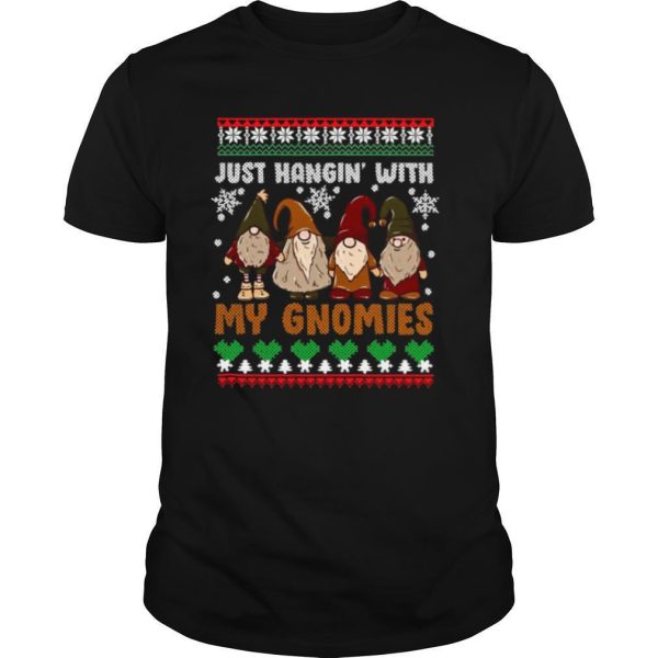 Hangin With My Gnomies Adorable Christmas Gnome Lover shirt