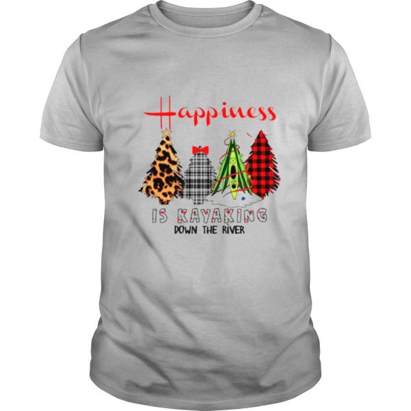 Happiness Is Kayaking Down The River Christmas Tree shirt