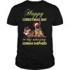 Happy Christmas Day To My Amazing German Shepherd Santa Light shirt
