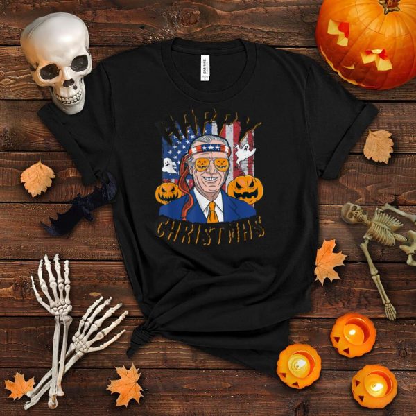 Happy Christmas Halloween Joke Pumpkin Boo Funny Joe Biden T Shirt